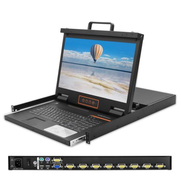 8 Port Rack Mount KVM Console Air Purifier Cartridge, Waterproof ABS Enclosure Cabinet Junction Box - MSRP $2,114