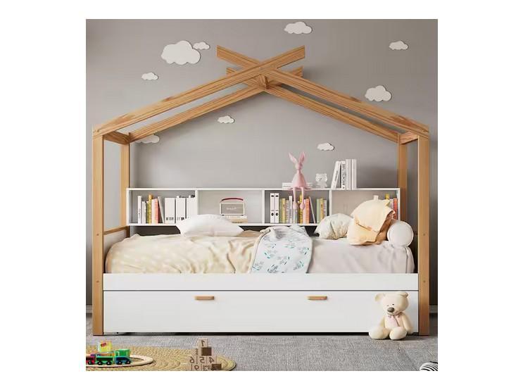 Home Decor - Harper & Bright Wooden House Beds with Storage - Est Retail $1,216- 1plt