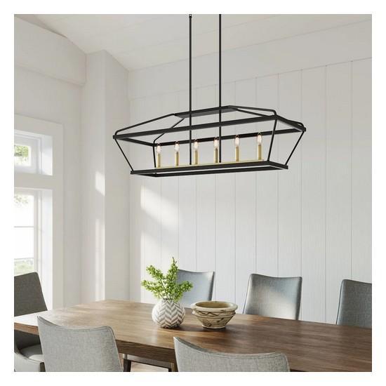 Millennium Lighting 13406-MB/VB Surrey Linear Chandelier - MSRP $367