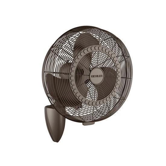 Kichler 339218SNB Pola Indoor / Outdoor Oscillating Wall Mount Fan - MSRP $454