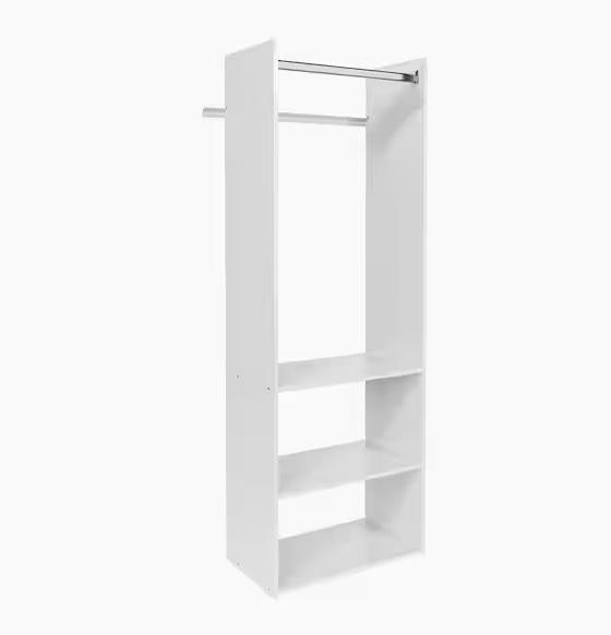 Flooring & Rugs - Closet Evolution Hanging Starter 25in Tower System, Wood Corner Shelves - Est Retail $1,979