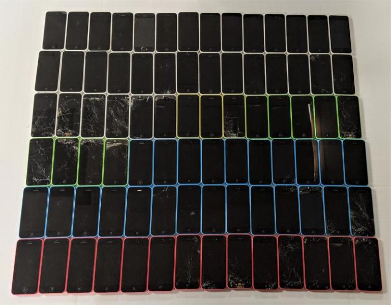 Apple iPhone 5C, 8GB-16GB, Unlocked, Units 200, Used, MSRP $105,400