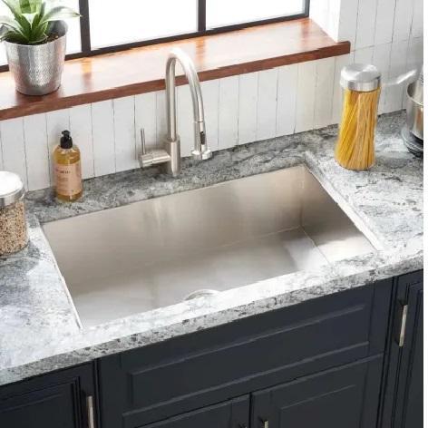 Signature Hardware SHSKDMA1BZ1 Stainless Steel Kitchen Sink - MSRP $469