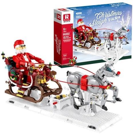 NEW - Reobrix 66002 Santa Claus with Sleigh & Reindeer with Movement Mechanics Model Kits - MSRP $6,128