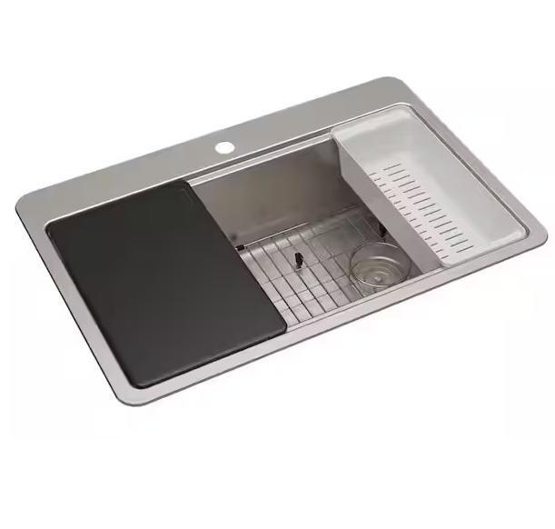 Plumbing - Elkay Kitchen Workstation Sink, HOMEIBRO Medicine Cabinet w/Mirror, AKDY, Glacier Bay - Est Retail $2,961