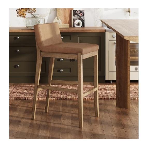 Unprocessed Manifested AMZ LPN Pallet - Nathan James Gracie Modern Upholstered Bar Chair, Frameo 32" Frame -MSRP $3,913