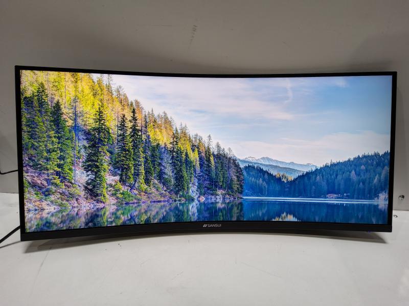 A Grade - Sansui 34" Curved WQHD 165Hz Gaming Monitor, Black - MSRP $199