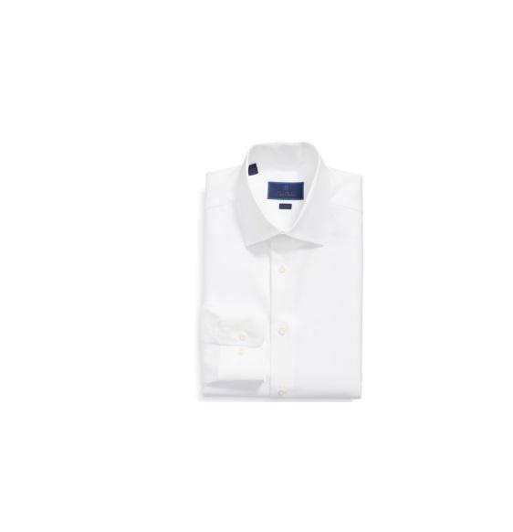 Apparel - David Donahue Trim Fit Long Sleeve Fine Cotton Twill Dress Shirt, John Varvatos Polo - Original MSRP $2,375