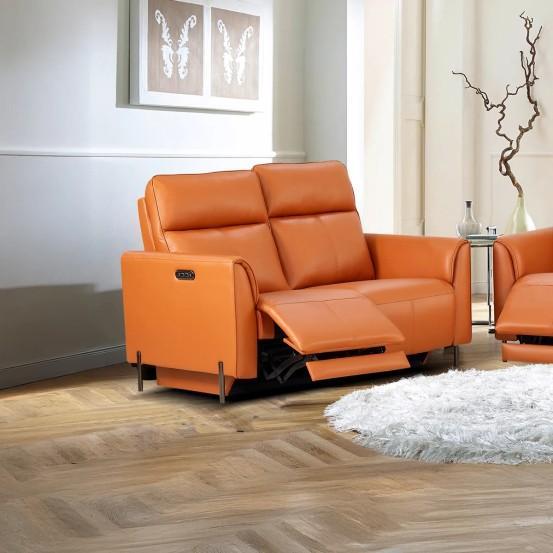 TRUCKLOAD - Furniture - Latitude Run Orange Loveseat, Brinsley Ottoman, Chantae Dining Table - MSRP $69,981