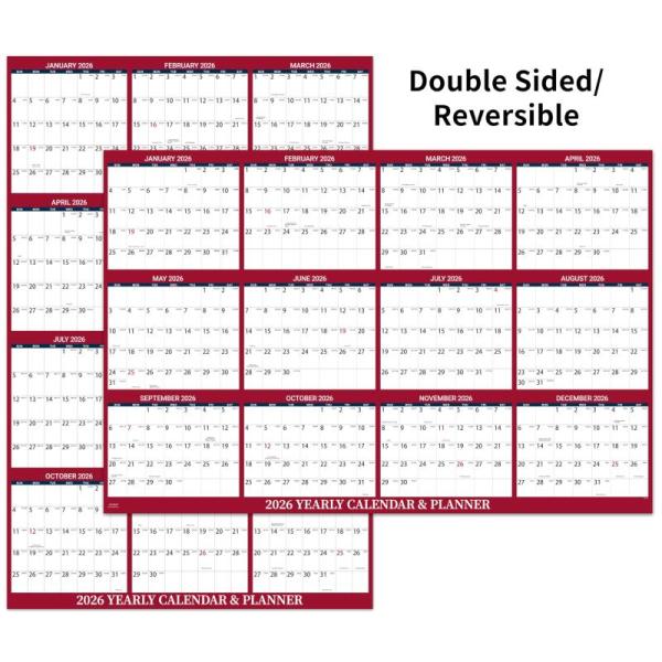 Office Product - 2026 Dry Erase Calendars, Leather Desk Pad Protectors, Bloomy Flowers Desk Calendars - MSRP $15,422