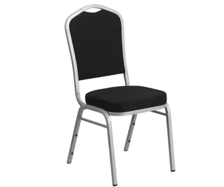 Home Decor - Carnegy Avenue Fabric Stackable Chair in Black - Est Retail $2,964- 1plt