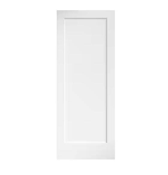 Doors & Windows - eightdoors 32inx80in & 30inx80in x1-3/8in Shaker White Primed 1-Panels - Est Retail $1,659