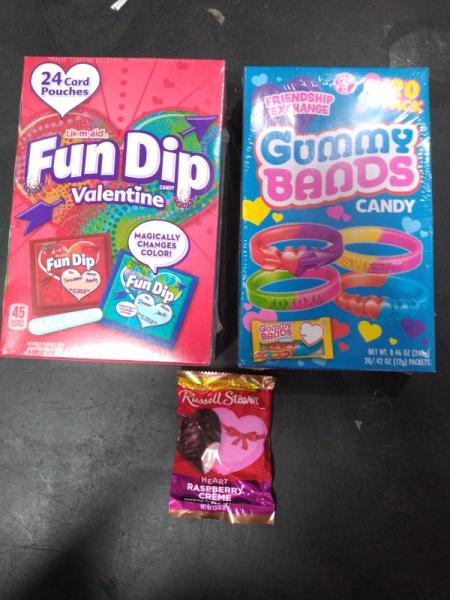 Groceries - Assorted Valentines Day Candies, Host Defense MyCommunity Capsules, Kraft Mac & Cheese Plush - MSRP $4,215