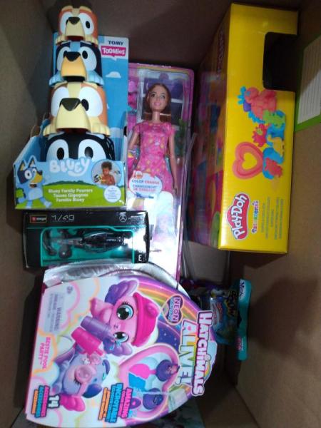 Toys & Games - Playright Jumbo Bear, Hot Wheels Stunt Hauler, Bluey Music Time Electronic Keyboard - MSRP $7,007