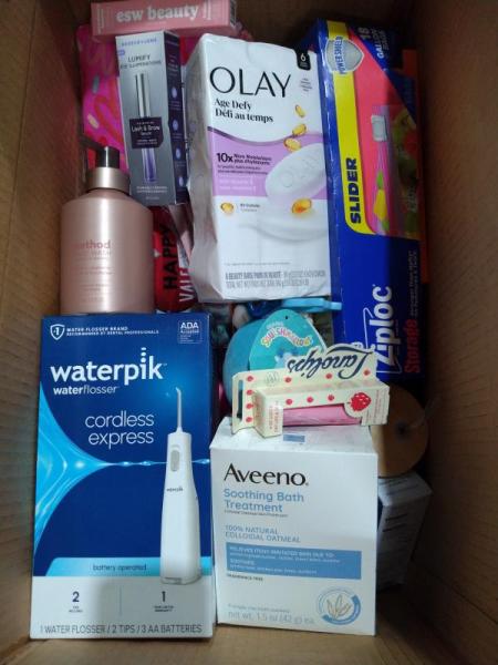 General Merch - Waterpik Water Flosser, Duracell AA Alkaline Batteries, Hedstrom Bluey Bop Bag - MSRP $6,195