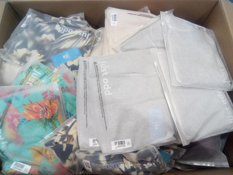 General Merchandise- Cupshe Women's One Piece Swimsuits, Blue V-Neck Bikini Bralette - MSRP $3,739