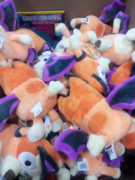 General Merchandise- Bluey's Halloween Plush, GXK Movie Godzilla Mask - MSRP $249