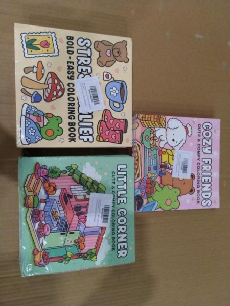 General Merchandise- Super Cute Animals Coloring Book, Short Licra Deportiva Gym - MSRP $1,972