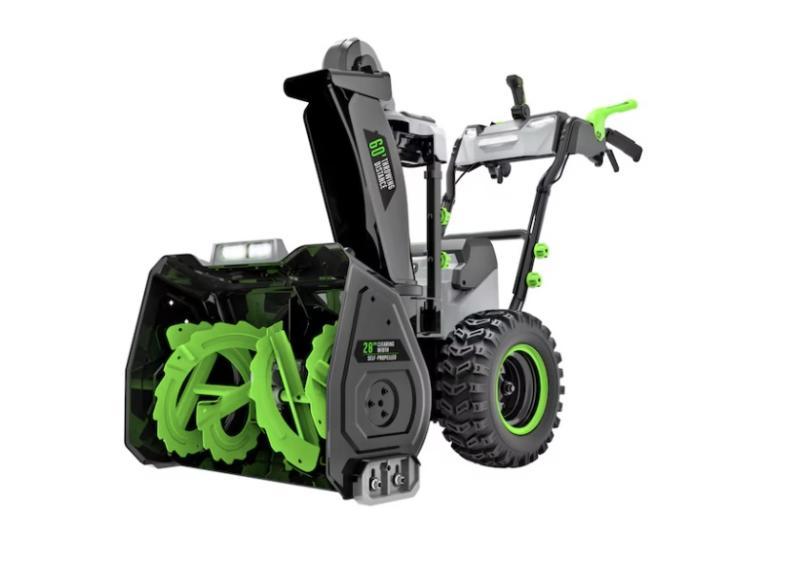 General Merchandise- EGO POWER Snow Blower, Style Selections Gray Bathroom Vanity- MSRP $3,287