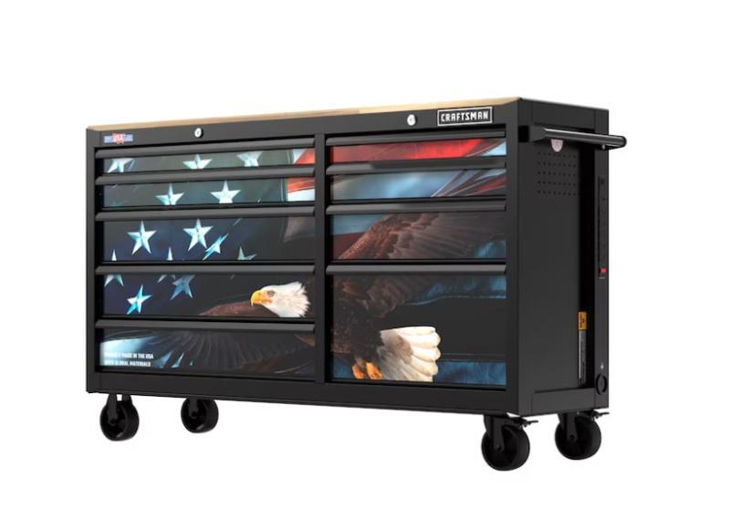 General Merchandise- CRAFTSMAN Butcher block Work Bench, allen + roth Wall Electric Fireplace - MSRP $2,314