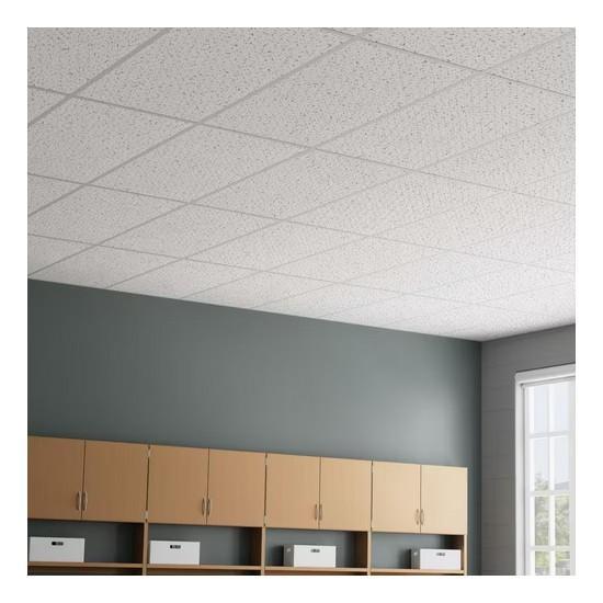 USG Ceilings 2 ft. x 4 ft. Radar Basic White Square Edge Lay-In Ceiling Tile - Est Retail $1,197