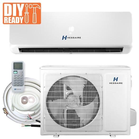 Hessaire 18,000 BTU Wi-Fi 1.5-Ton Ductless Mini Split Air Conditioner with Heat Pump - Est Retail $3,444