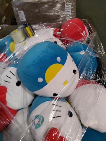 Novelties & Collectors' Items - Hello Kitty Sleeping Plush, Hug-A-Lumps Cow Plush, Santa Balloon Dog - MSRP $1,119