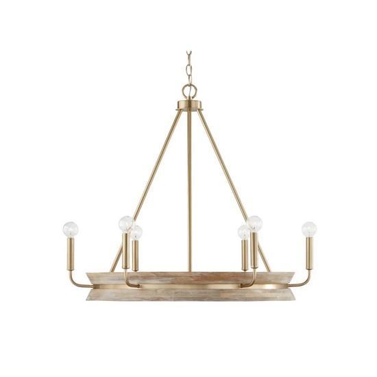 Capital Lighting 447361WS Finn 6 Light Chandelier - MSRP $674