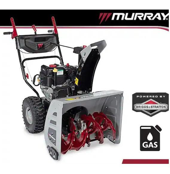 Murray 24in 208cc Self-Propelled 2-Stage Gas Snow Blower - Est Retail $1,173