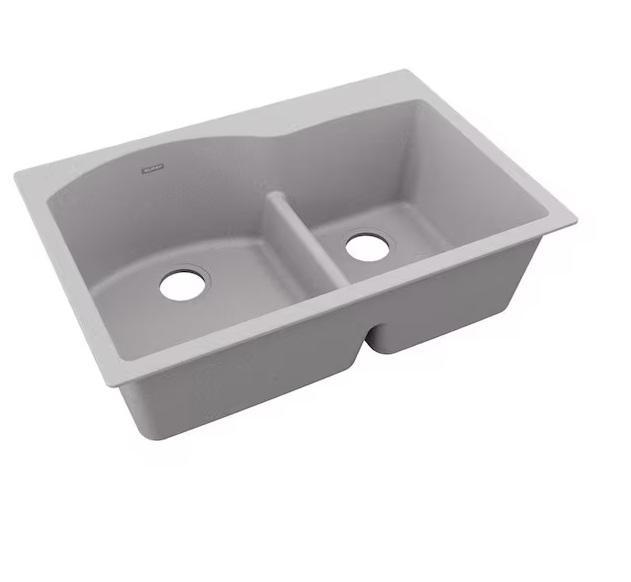 Plumbing - Elkay Drop-in Offset 60/40 Double Bowl Kitchen Sink, CASAINC, AKDY, HDC, Glacier Bay - Est Retail $1,830