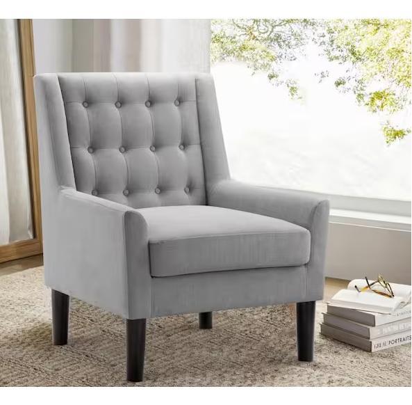 Home Decor - Boyel Living Gray Velvet Side Chair, HOMESTOCK, TRIBESIGNS WAY TO ORIGIN, VEVOR - Est Retail $1,012