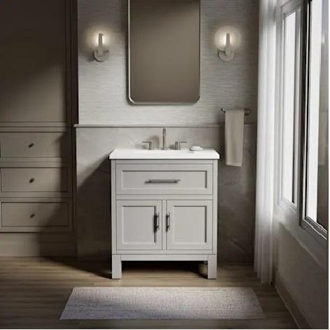 Kohler K-28380-ASB-1WT Single Basin Vanity Set - MSRP $1,389