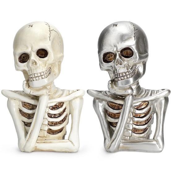 NEW - Seasonal - Ayieyill Thinking Skeletons and Spider Webs Halloween Decor - MSRP $382