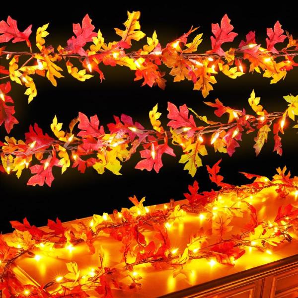 Home - Thanksgiving Garland, Striped Couch Cover Blankets, Cardinal Scented Candles - MSRP $30,118