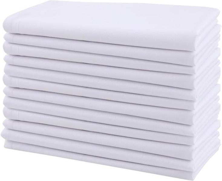 Cotton Twill Cloth Napkins Washable WHITE size18"X18" MSRP- $10,800