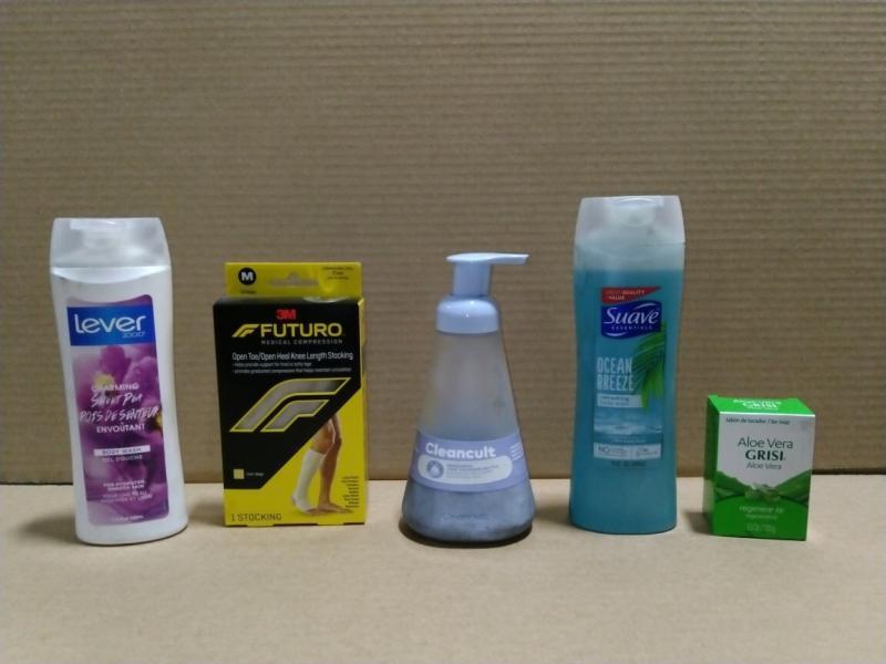Health & Beauty- Futuro Therapeutic Open Toe/Heel Knee Length Stockings, Cleancult Foaming Soap Dispensers -MSRP $2,502