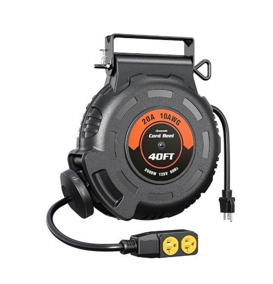 DEWENWILS Retractable Extension Cord Reel 40ft, Dragolftie 21.5in Touchscreen Monitor, VEVOR Paint Sprayer -MSRP $3,220