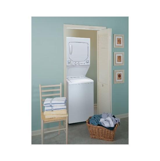 GE 27-Inch 4.4 cu. ft. Spacemaker Stacked Washer and 5.9 cu. ft. Dryer Laundry Center - MSRP $2,990