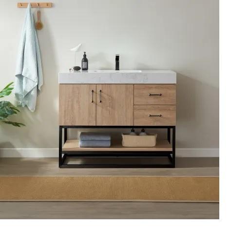 Miseno 789042B-NO-GW-NM Single Basin Vanity Set - MSRP $1,001