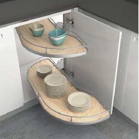 Rev-A-Shelf 587-18-LMP Two Tier Solid Bottom Girasolo Lazy Susan - MSRP $603