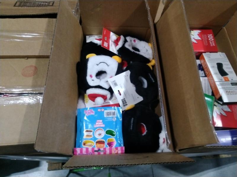 General Merch - Eucerin Sunscreen Lotion, Sanrio Hello Kitty Light Up Village, Festive Voice Pine Garland - MSRP $9,083