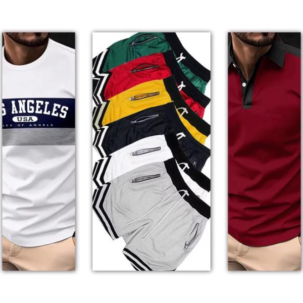 180PCS - Mens Wholesale Clothing Lot - Shorts Tees Jeans Casual
