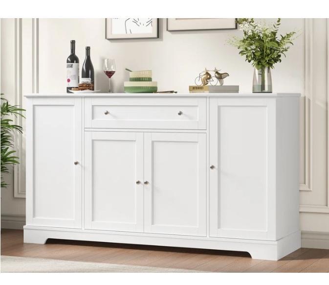 Housewares - Garnes Recessed/Surface Mount Framed Medicine Cabinet, 54''W Sideboard w/Pantry Doors - MSRP $1,827