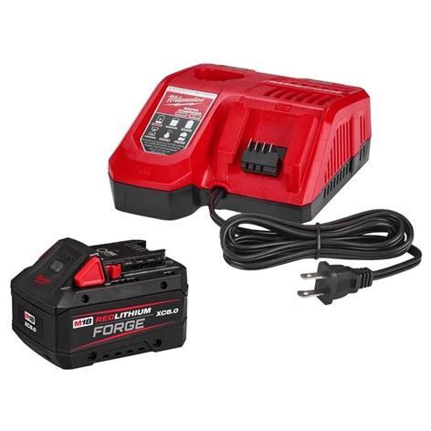 Milwaukee M18 18-Volt Lithium-Ion REDLITHIUM FORGE Starter Kit with 8.0Ah Battery & Rapid Charger - MSRP $279