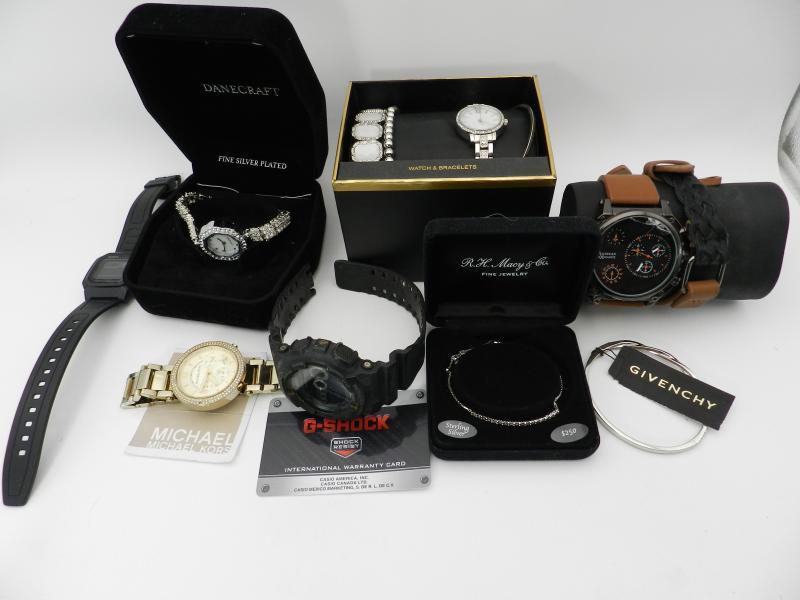 Major Department Jewelry Lot-Givenchy, Michael Kors,G-shock,Silver 925