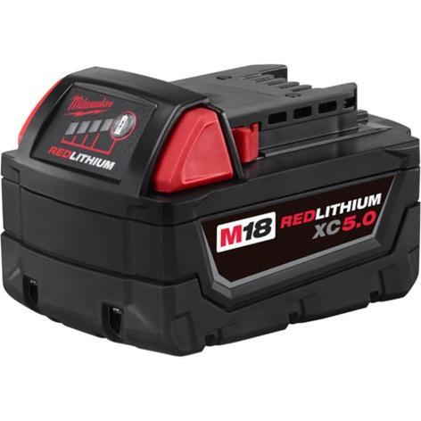 NEW - Milwaukee M18 18-Volt 5.0 Ah Lithium-Ion XC Extended Capacity Battery Pack - MSRP $169