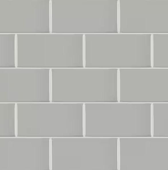 Flooring & Rugs - Daltile Restore Ash Gray 3 in. x 6 in. Glazed Ceramic Wall Tile - Est Retail $1,231- 1plt