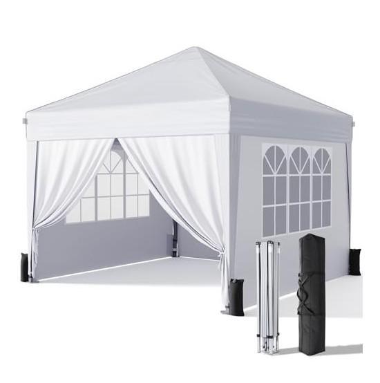 Driftalia 10x10 Pop up Canopy with Sidewalls, ElitWings Kids Trampoline, Olixis Air Fryer - MSRP $1,334