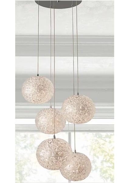 Allen+Roth Seren 5-Light Hanging Pendant, Honeywell Silver Smart Compatible Thermostat, Project Source - MSRP $2,568