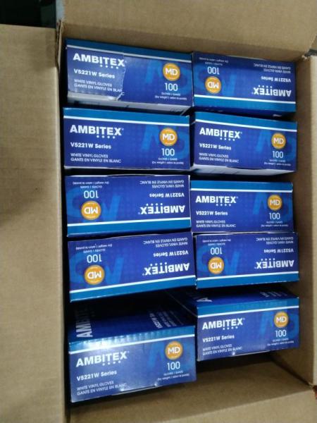 General Merchandise- Tradex Ambitex Supreme XP Medium Vinyl Gloves - MSRP $814